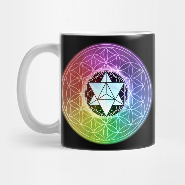 Colorful Sacred Geometry Merkaba by Bluepress